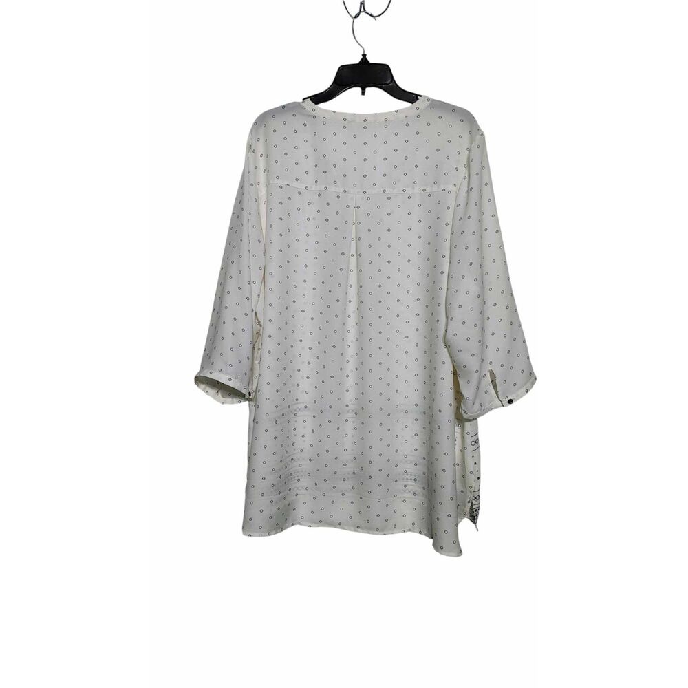 Maurices Womens Blouse Shirt Plus Size 3X. EUC Black/White Sheer - Picture 2 of 5